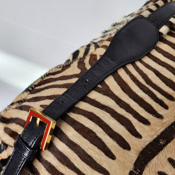 Fendi Mamma Baguette Animal Print and Calf Leather Backpack - Picture 14 of 15